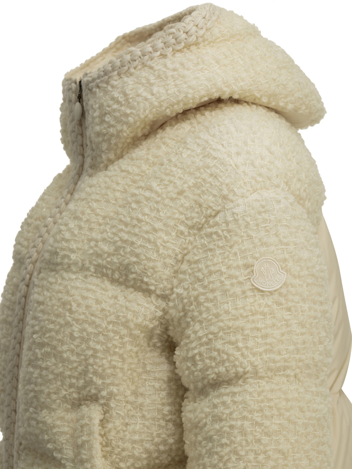 Moncler "Cristallin" Short Down Jacket - White