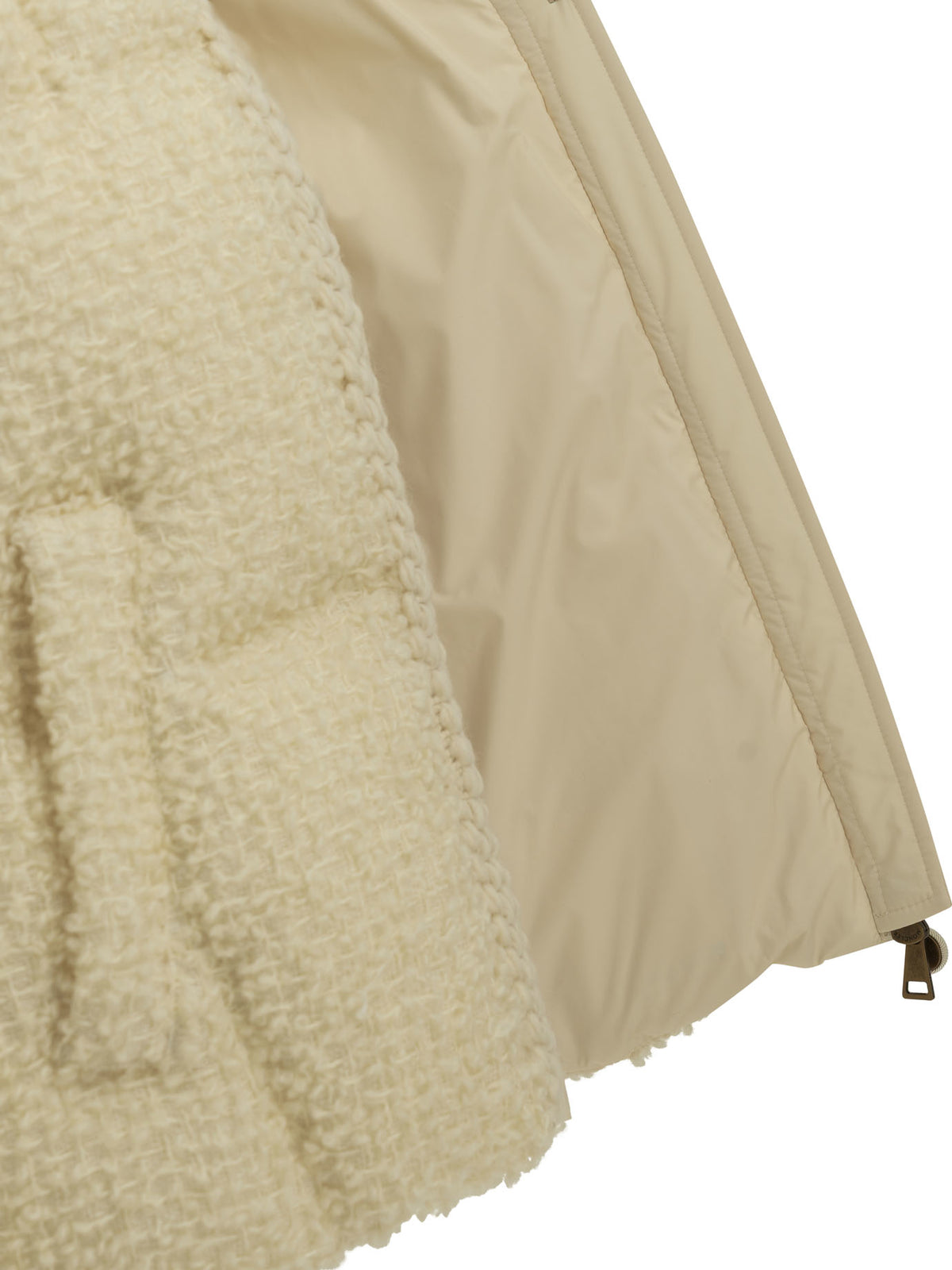 Moncler "Cristallin" Short Down Jacket - White
