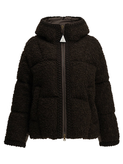 Moncler "Cristallin" Short Down Jacket - Brown