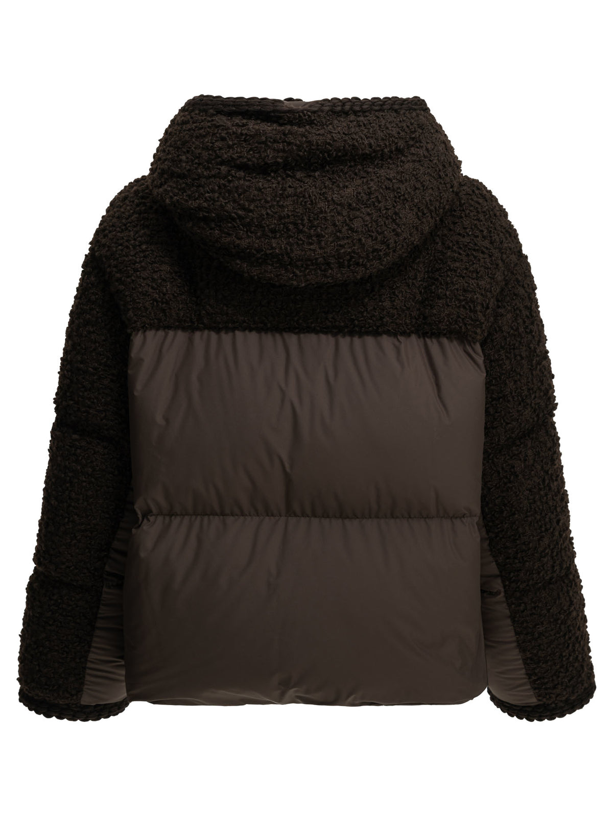 Moncler "Cristallin" Short Down Jacket - Brown