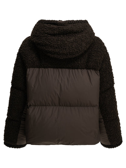 Moncler "Cristallin" Short Down Jacket - Brown