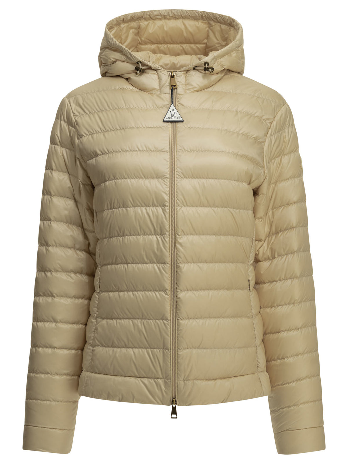 Moncler "Igelhood" Short Down Jacket - Beige