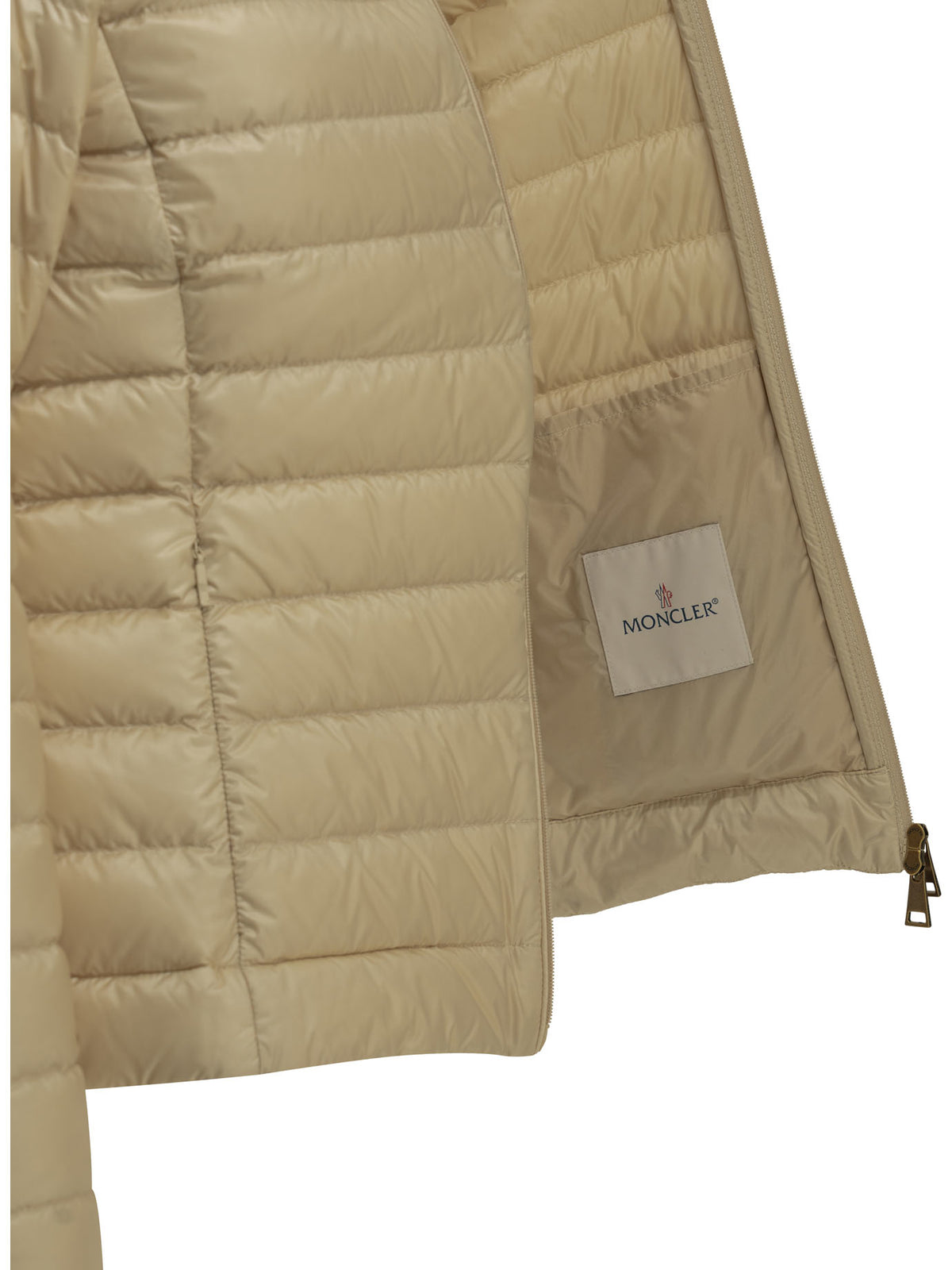 Moncler "Igelhood" Short Down Jacket - Beige