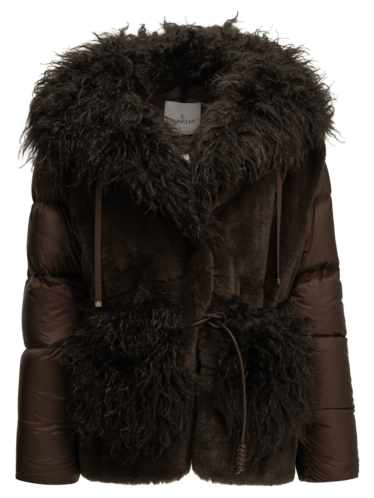 Moncler "Immersif" Short Down Jacket - Brown