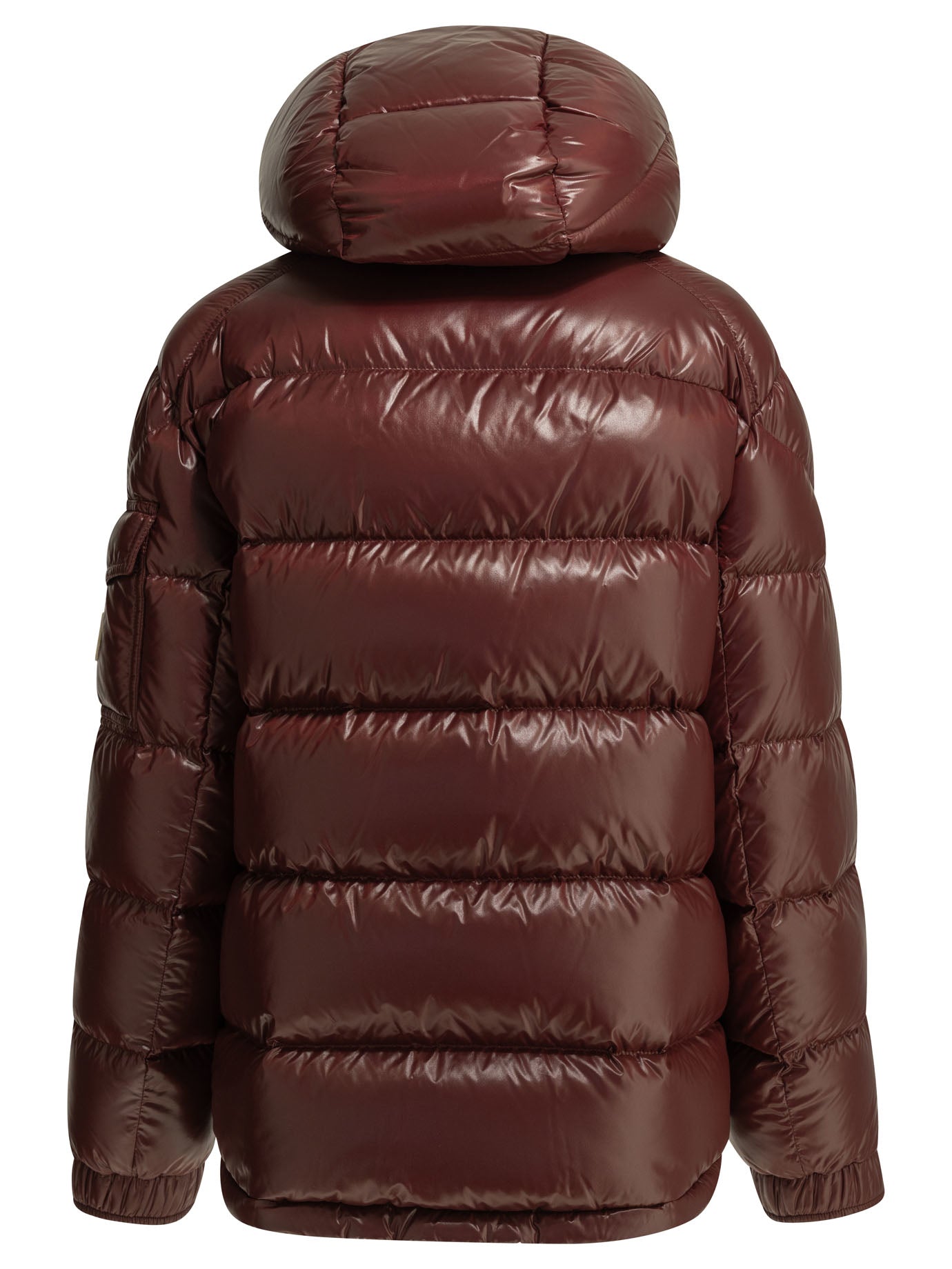 Moncler "Maire" Short Down Jacket - Bordeaux