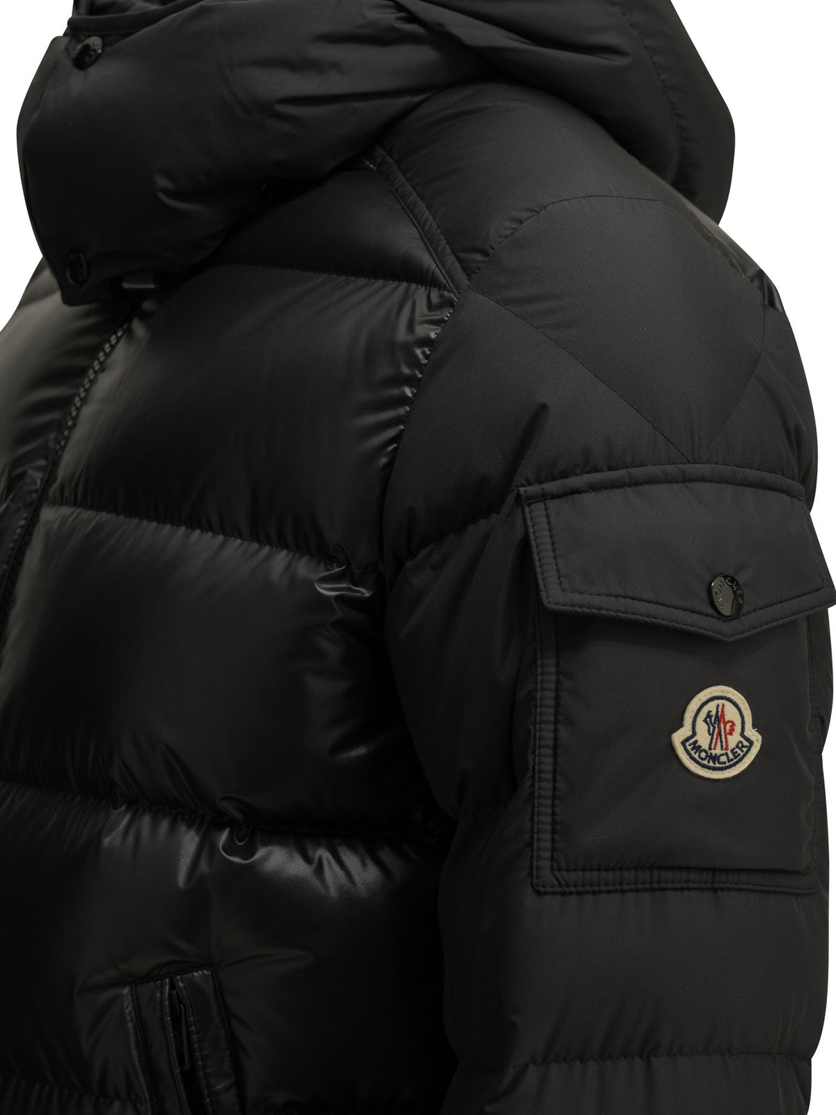 Moncler "Maya" Short Down Jacket - Black
