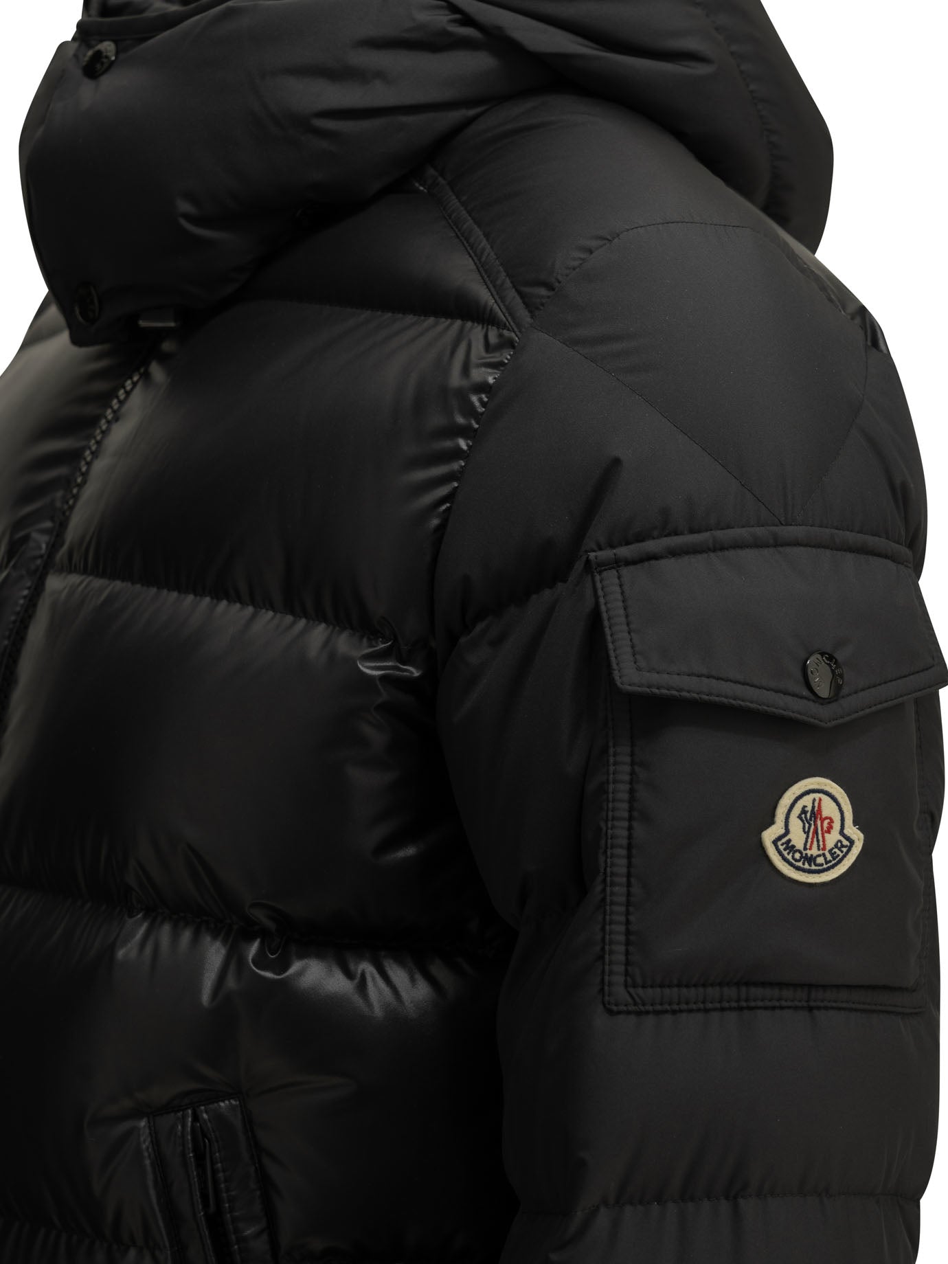 Moncler "Maya" Short Down Jacket - Black