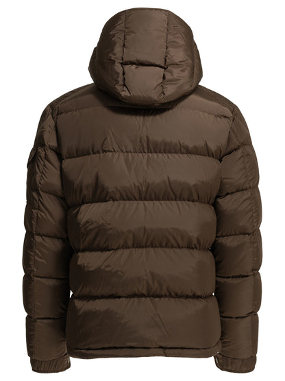 Moncler "Maya" Short Down Jacket - Brown