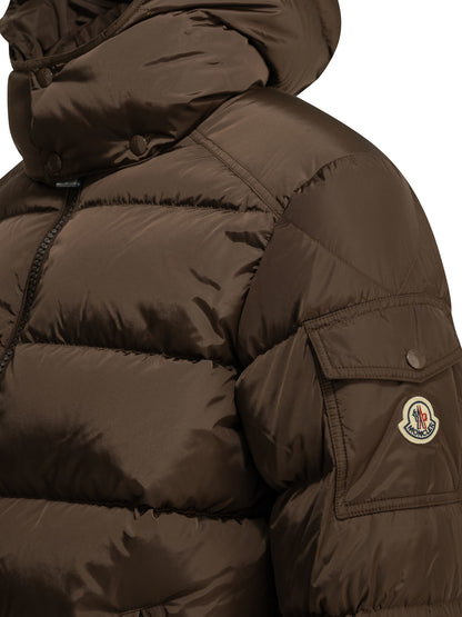 Moncler "Maya" Short Down Jacket - Brown