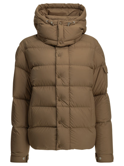 Moncler "Maya 70" Short Down Jacket - Beige