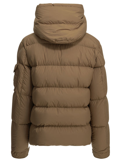 Moncler "Maya 70" Short Down Jacket - Beige