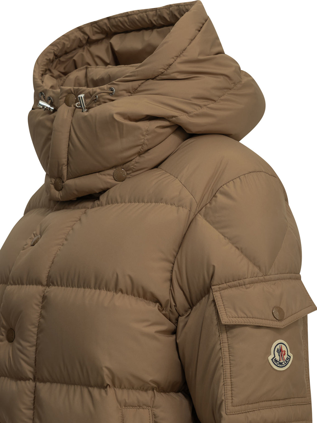 Moncler "Maya 70" Short Down Jacket - Beige