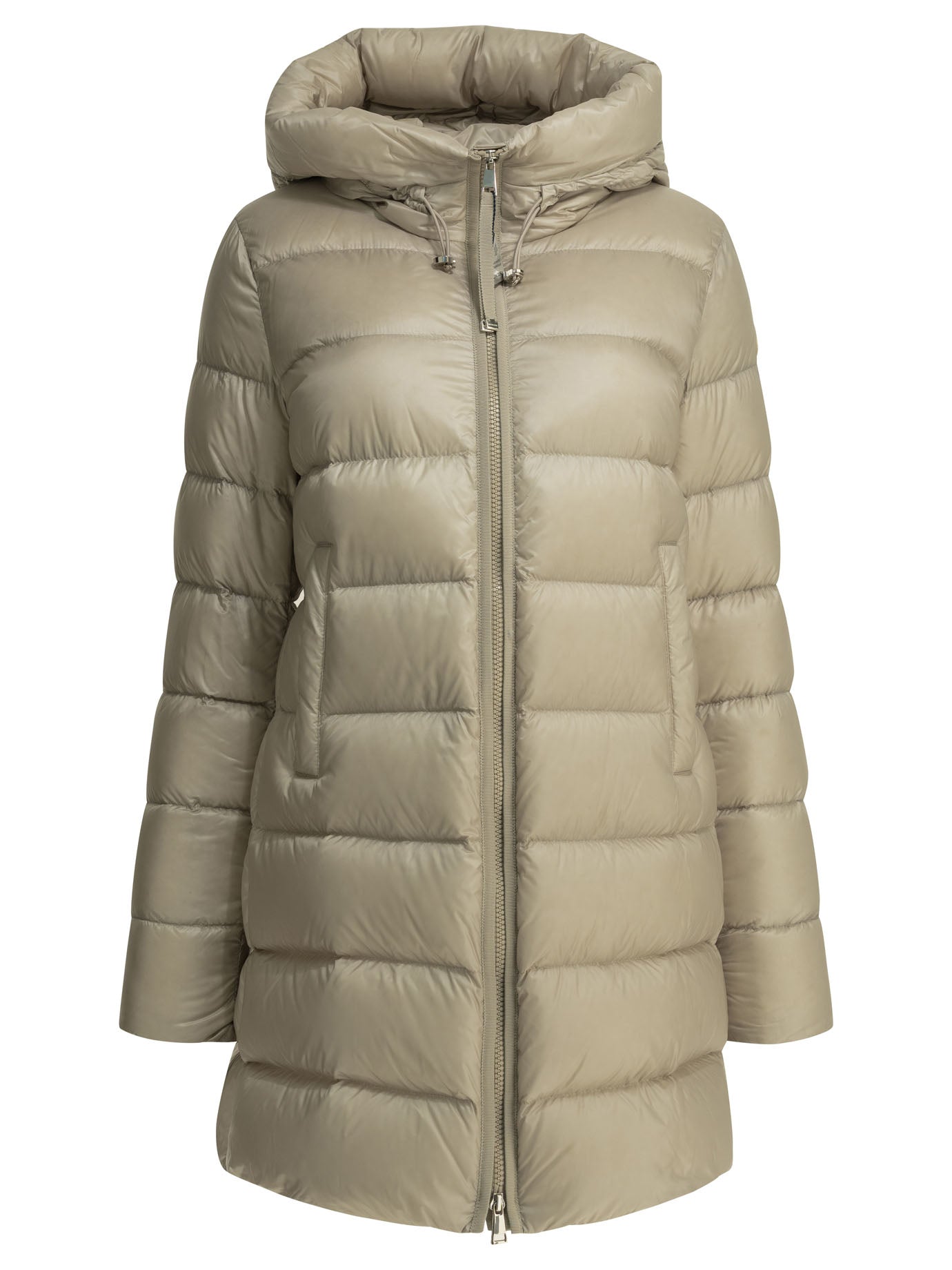 Moncler "Suyenne" Long Down Jacket - Grey