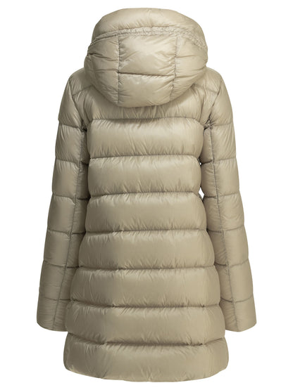 Moncler "Suyenne" Long Down Jacket - Grey