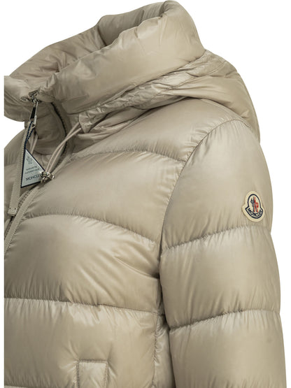 Moncler "Suyenne" Long Down Jacket - Grey