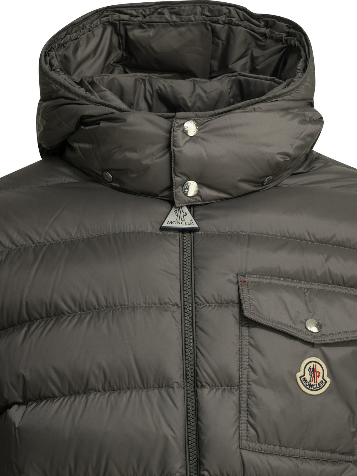 Moncler "Verith" Short Down Jacket - Grey