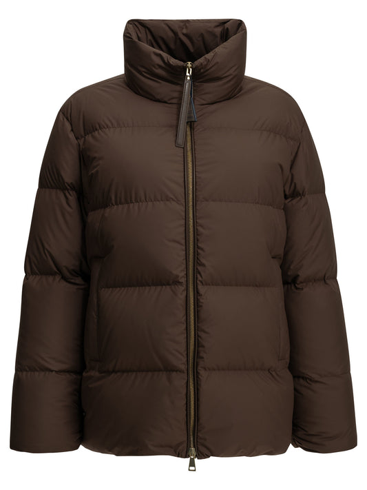 Moncler "Vivantesse" Short Down Jacket - Brown