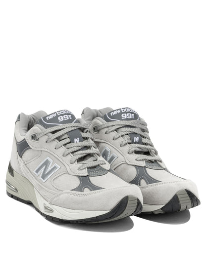 New Balance "Made in UK 991V1" Low-Top Sneakers - Grey