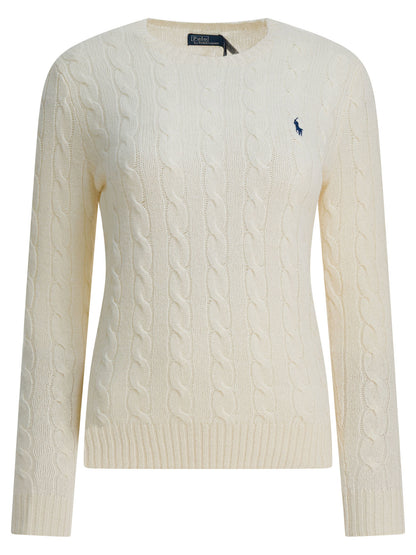 Polo Ralph Lauren Crewneck sweater with logo - White