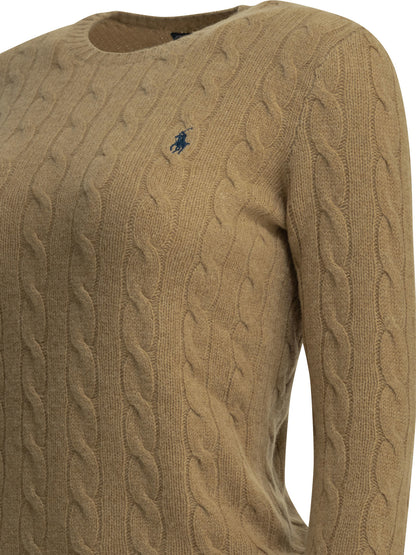 Polo Ralph Lauren Crew-neck sweater with logo - Beige