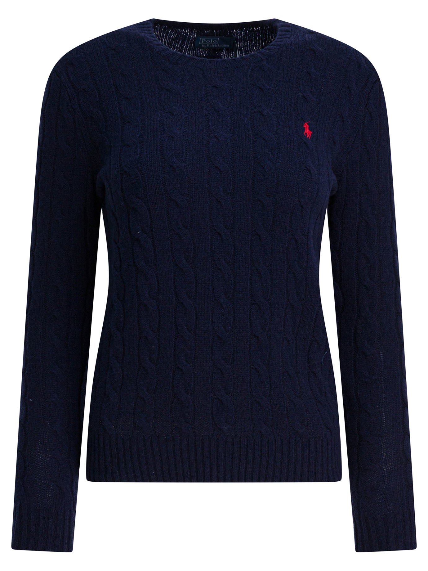 Polo Ralph Lauren Crew-neck sweater with logo made of wool and cashmere - Blue