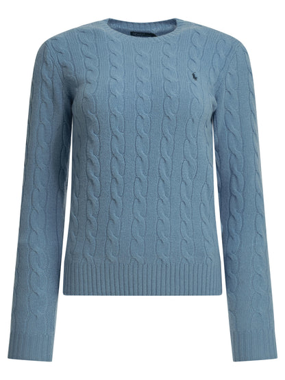 Polo Ralph Lauren Crew-neck sweater with logo - Light Blue