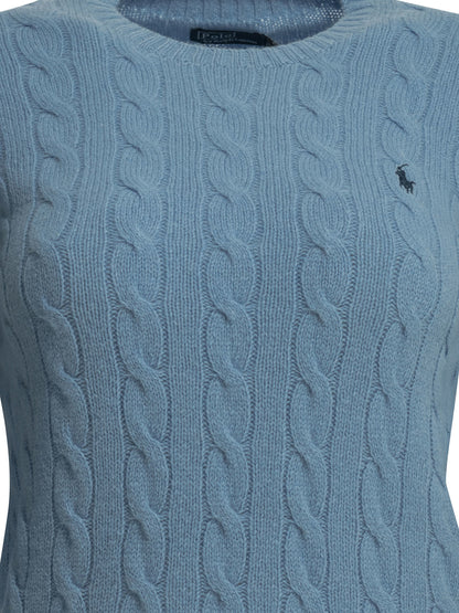 Polo Ralph Lauren Crew-neck sweater with logo - Light Blue