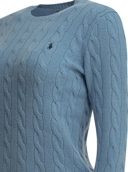 Polo Ralph Lauren Crew-neck sweater with logo - Light Blue