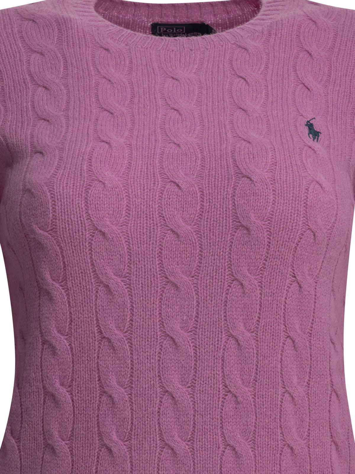 Polo Ralph Lauren Crew-neck sweater with logo - Fuchsia