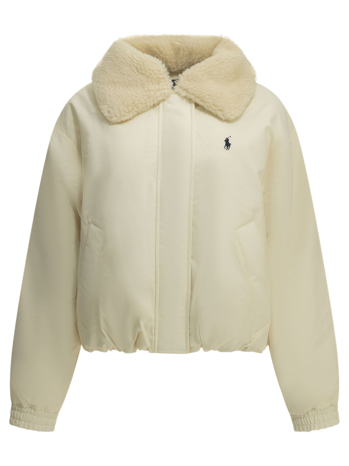 Polo Ralph Lauren Short down jacket with logo - White