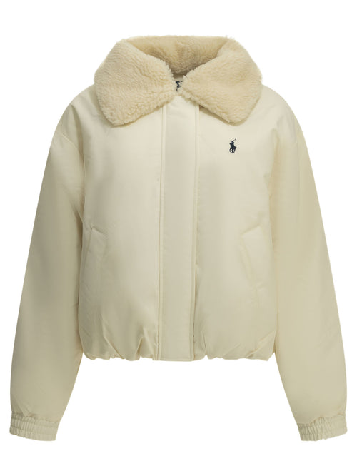 Polo Ralph Lauren Short down jacket with logo - White