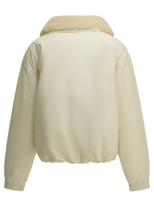 Polo Ralph Lauren Short down jacket with logo - White