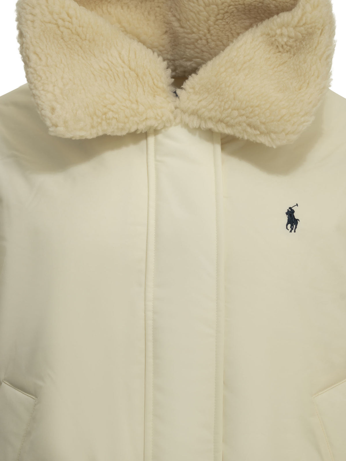 Polo Ralph Lauren Short down jacket with logo - White