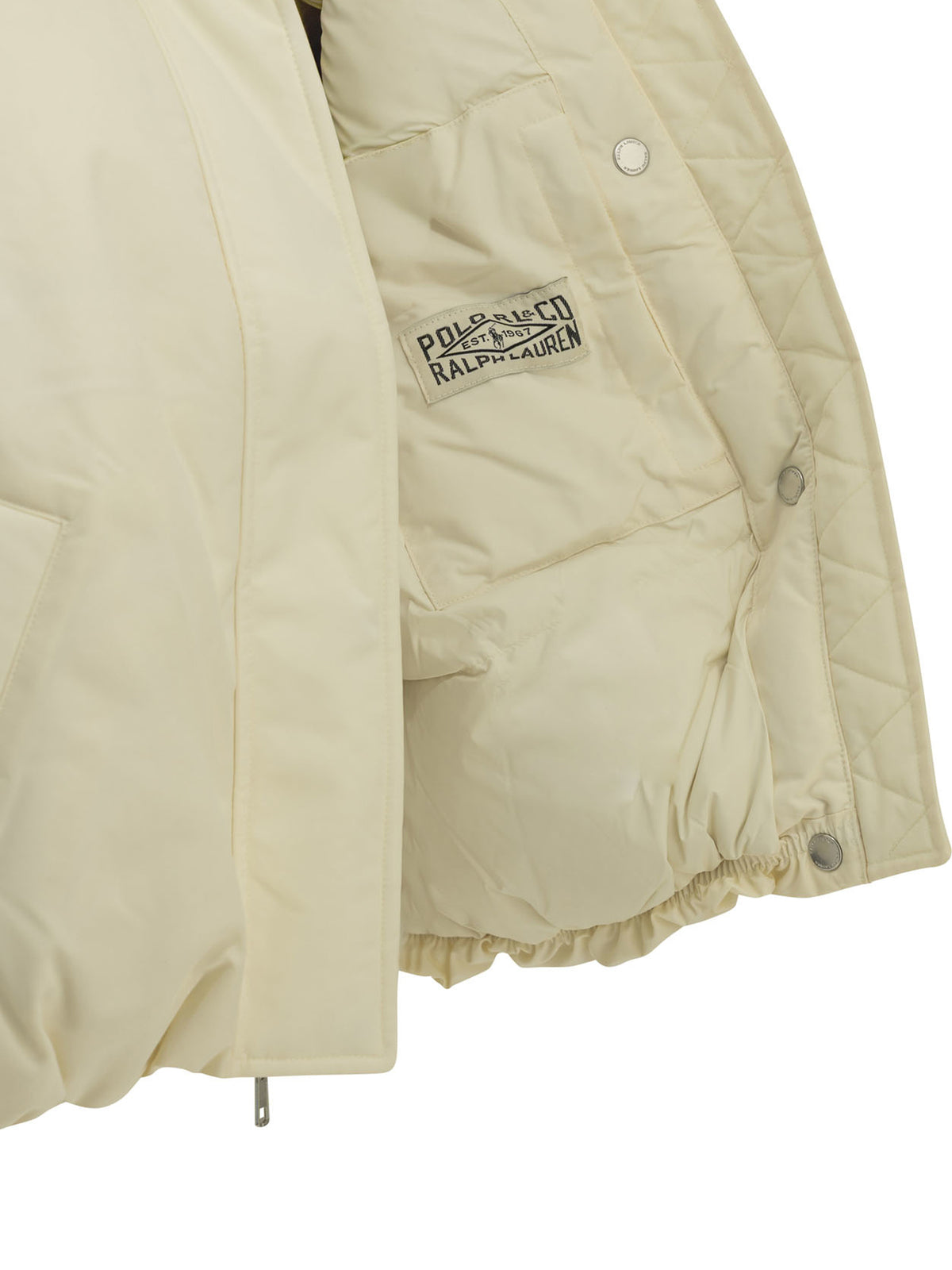 Polo Ralph Lauren Short down jacket with logo - White