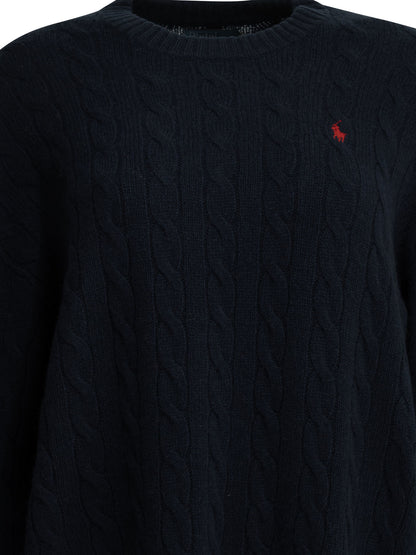 Polo Ralph Lauren Short knit dress with logo - Blue