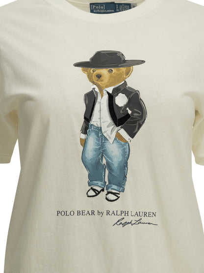 Polo Ralph Lauren "Holiday Polo Bear" Crew-Neck T-Shirt - White