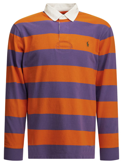 Polo Ralph Lauren "Rugby" Button-Down Polo Shirt - Purple