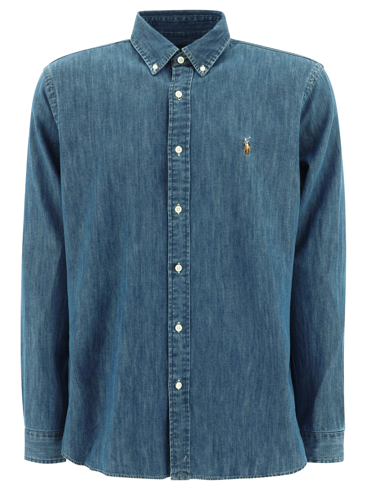 Polo Ralph Lauren Custom-fit casual shirt with logo - Blue