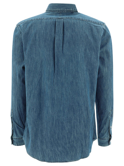 Polo Ralph Lauren Custom-fit casual shirt with logo - Blue