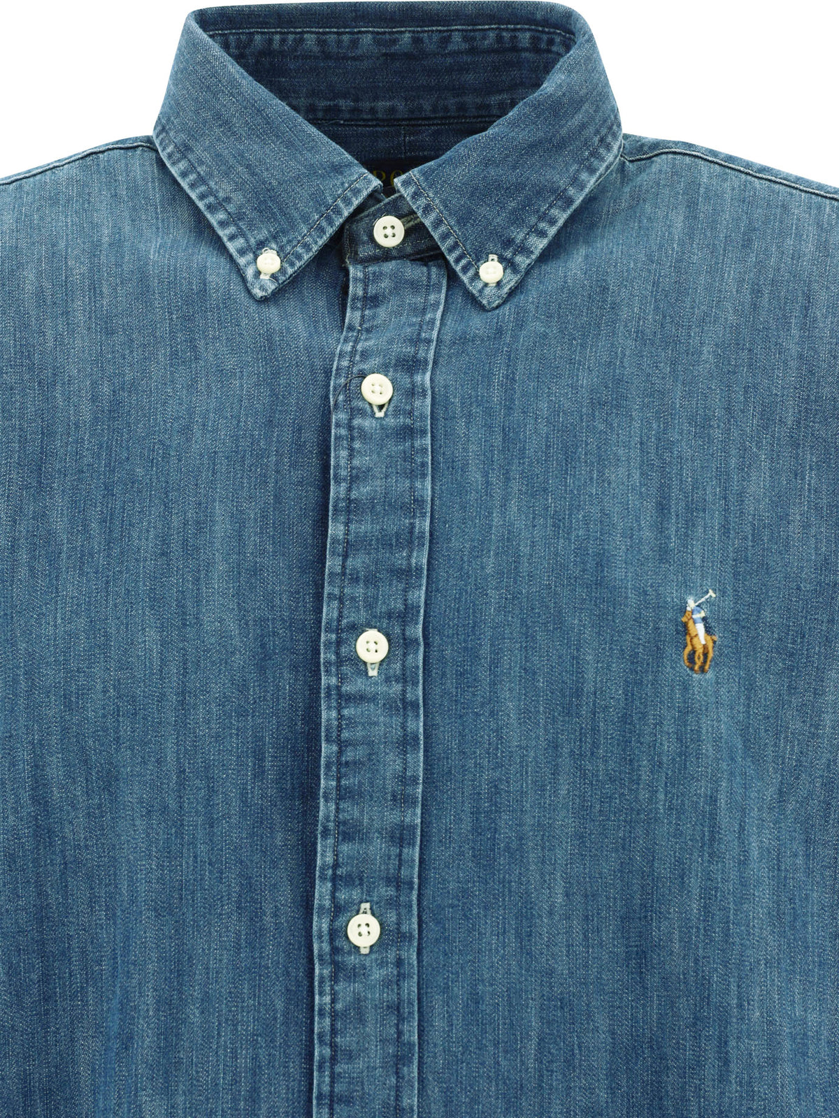 Polo Ralph Lauren Custom-fit casual shirt with logo - Blue