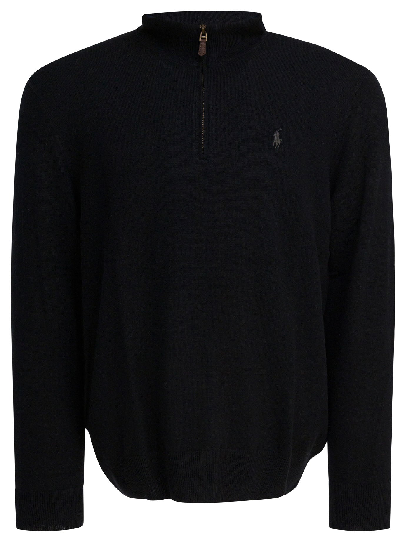 Polo Ralph Lauren Wool Sweater with a Half-Zip - Black