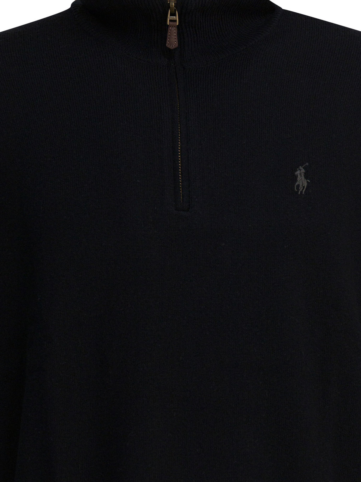 Polo Ralph Lauren Wool Sweater with a Half-Zip - Black