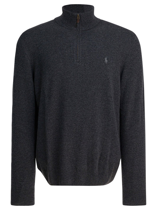 Polo Ralph Lauren Sweater with a half-zip and logo - Grey
