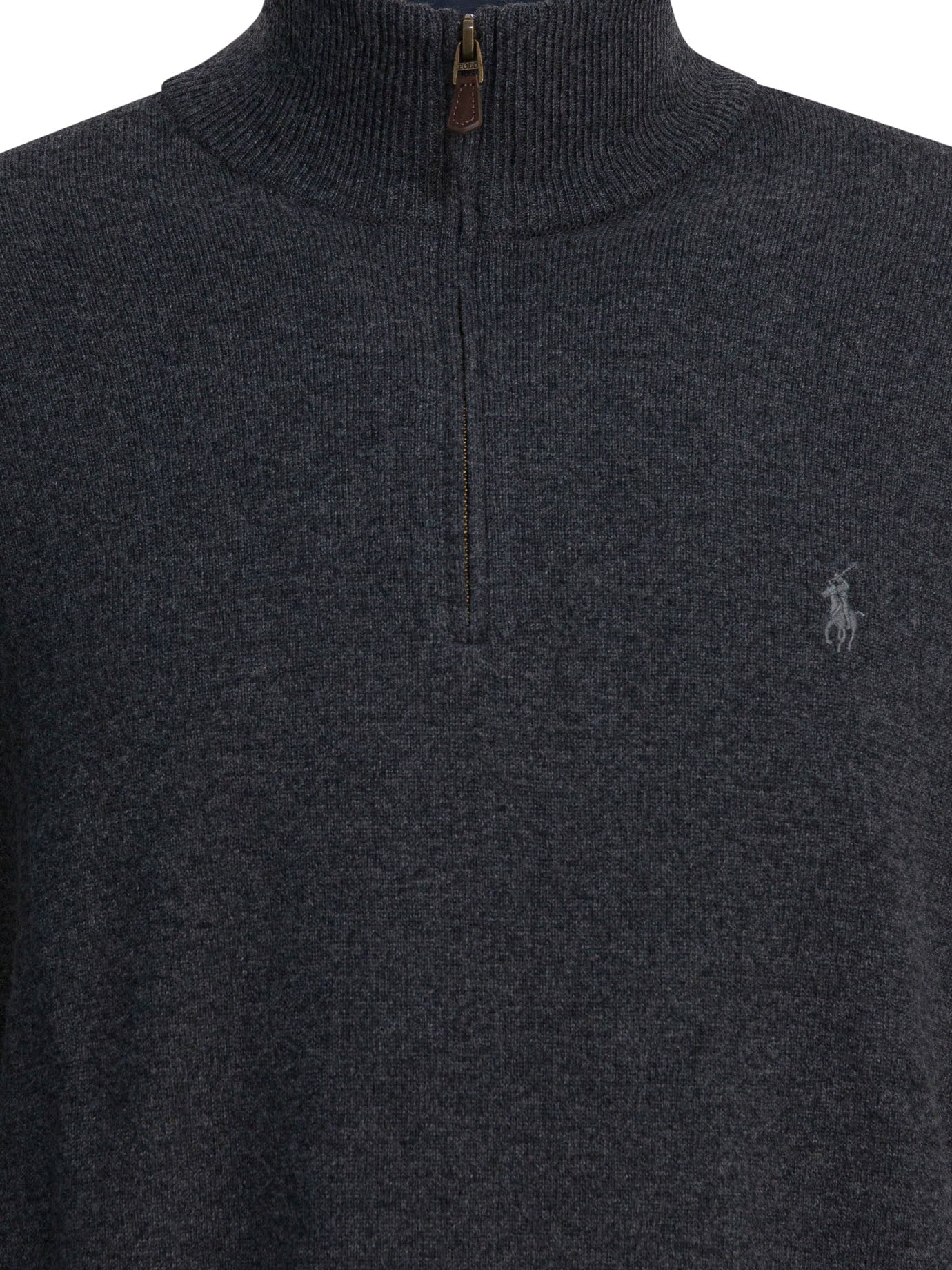 Polo Ralph Lauren Sweater with a half-zip and logo - Grey