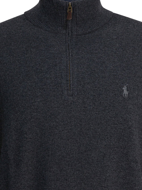Polo Ralph Lauren Sweater with a half-zip and logo - Grey