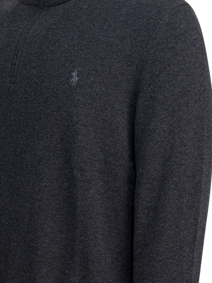 Polo Ralph Lauren Sweater with a half-zip and logo - Grey