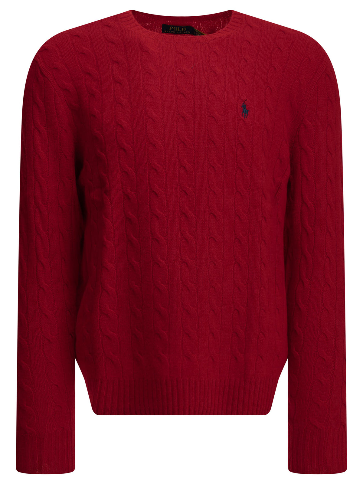 Polo Ralph Lauren Wool and cashmere crew-neck sweater with logo - Red