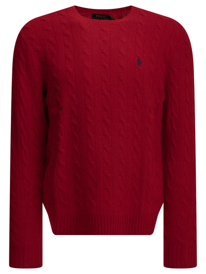 Polo Ralph Lauren Wool and cashmere crew-neck sweater with logo - Red