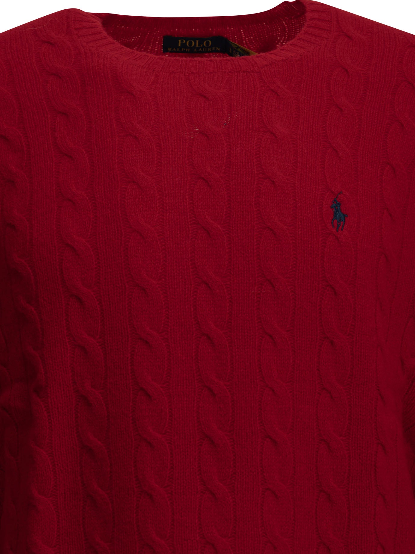 Polo Ralph Lauren Wool and cashmere crew-neck sweater with logo - Red