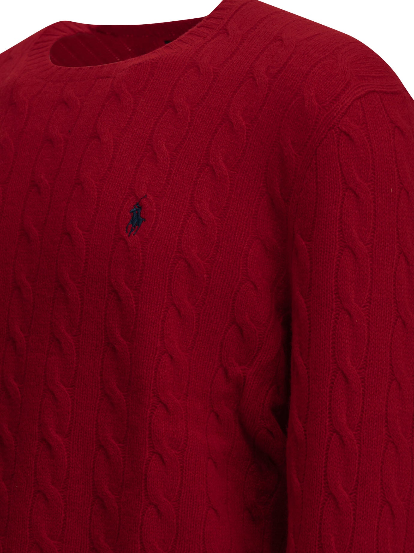Polo Ralph Lauren Wool and cashmere crew-neck sweater with logo - Red